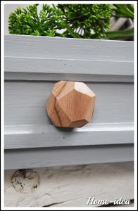 Gałka drewniana bukowa - wielościan